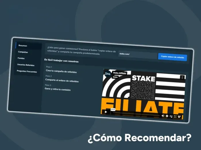 Descubre cómo crear la campaña Stake y recomiéndasela a tu amigo