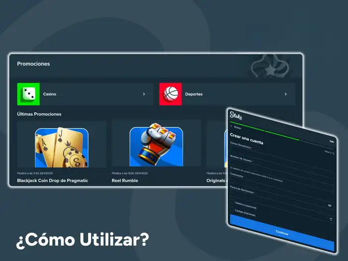 Crea una cuenta en la plataforma Stake y empieza a recibir bonificaciones