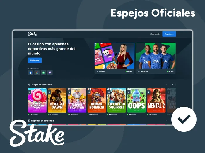 Consulte la lista de espejos oficiales del sitio web de Stake