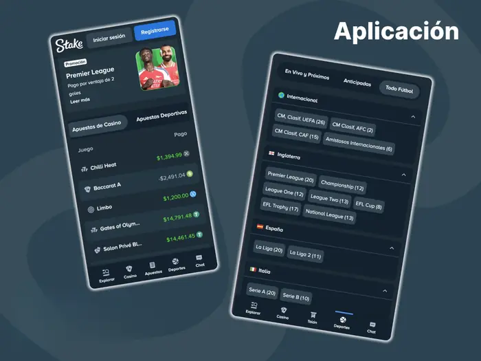 Realiza tus apuestas en partidos de fútbol desde tu dispositivo móvil gracias a la versión PWA de la web Stake, disponible para Android e iOS