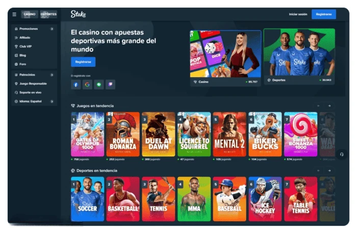 Regístrate o inicia sesión para jugar en Stake Argentina