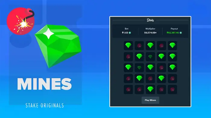 Juega a Minas de Stake originals en Stake casino
