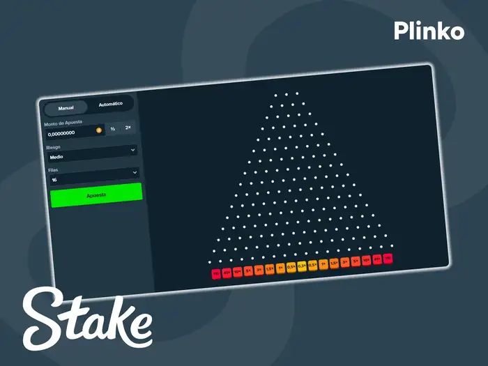 Juega y gana en el juego Plinko de Stake originals