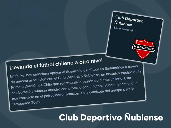 Stake inició su colaboración con el Club Deportivo Ñublense.