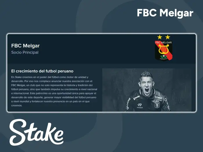 Stake se ha convertido en el patrocinador principal del FBC Melgar.