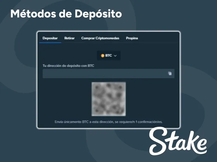 Formas de depositar en Stake