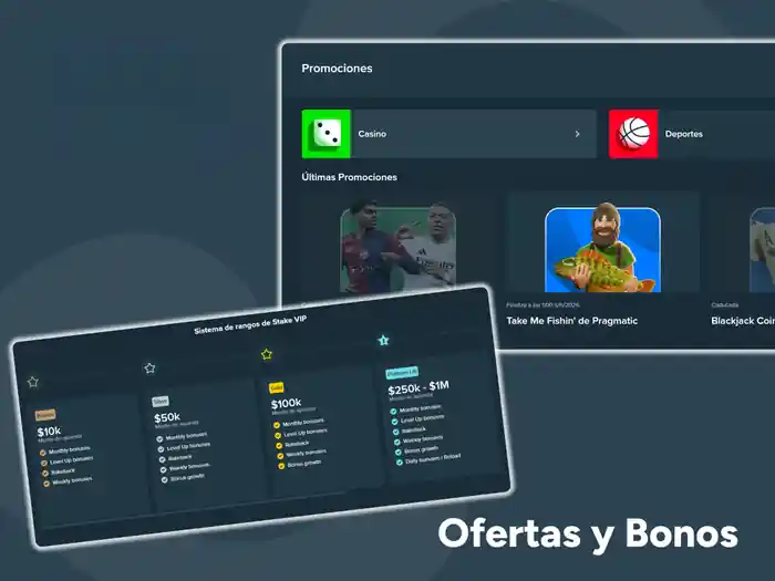 Echa un vistazo a las principales ofertas y bonificaciones de la plataforma Stake